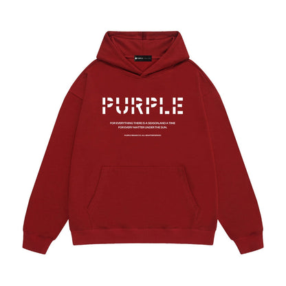 Purple Brand Season Text Hoodie