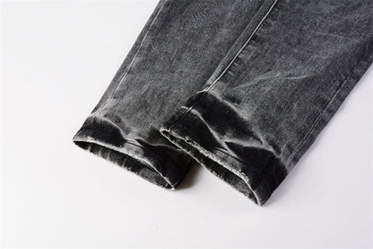 Purple Brand P Logo Leopard Patch Slim Jeans 9102
