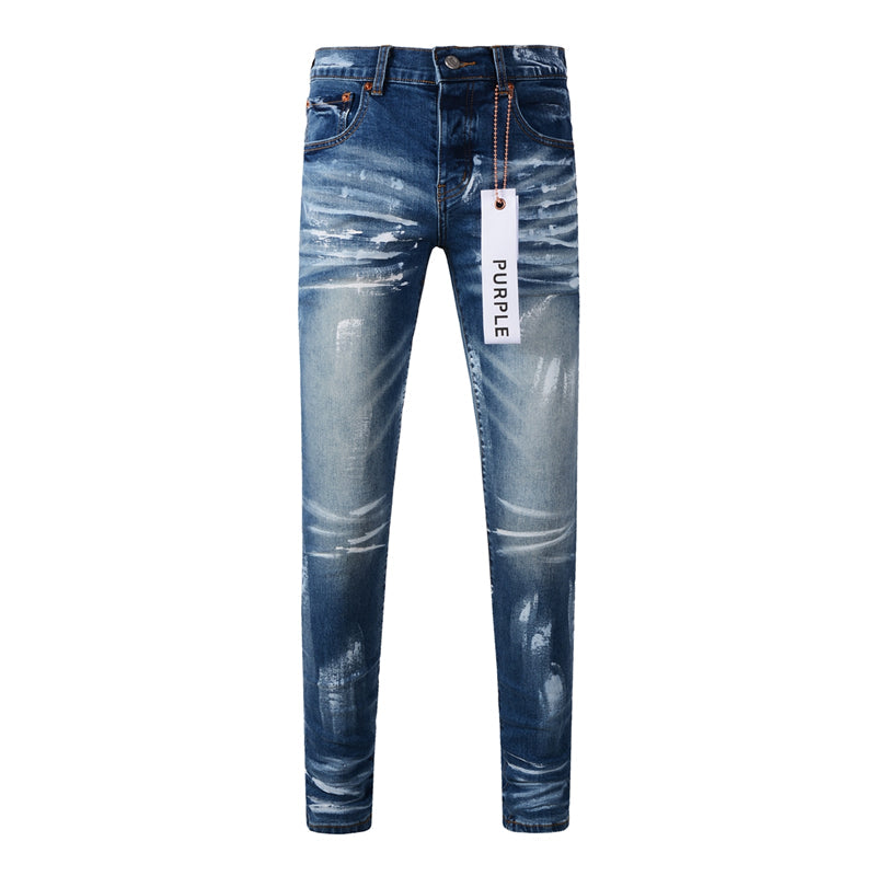Purple Brand Paint Brush Stroke Slim Jeans 9062