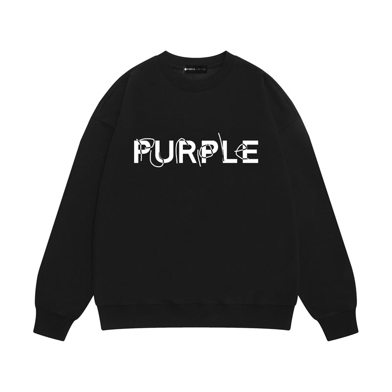 Purple Brand Deconstructed Wordmark Crewneck Sweatshirt