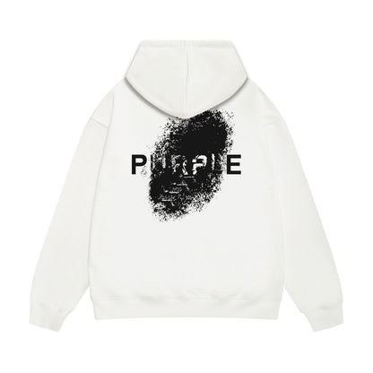 Purple Brand Back Face Spray Print Hoodie
