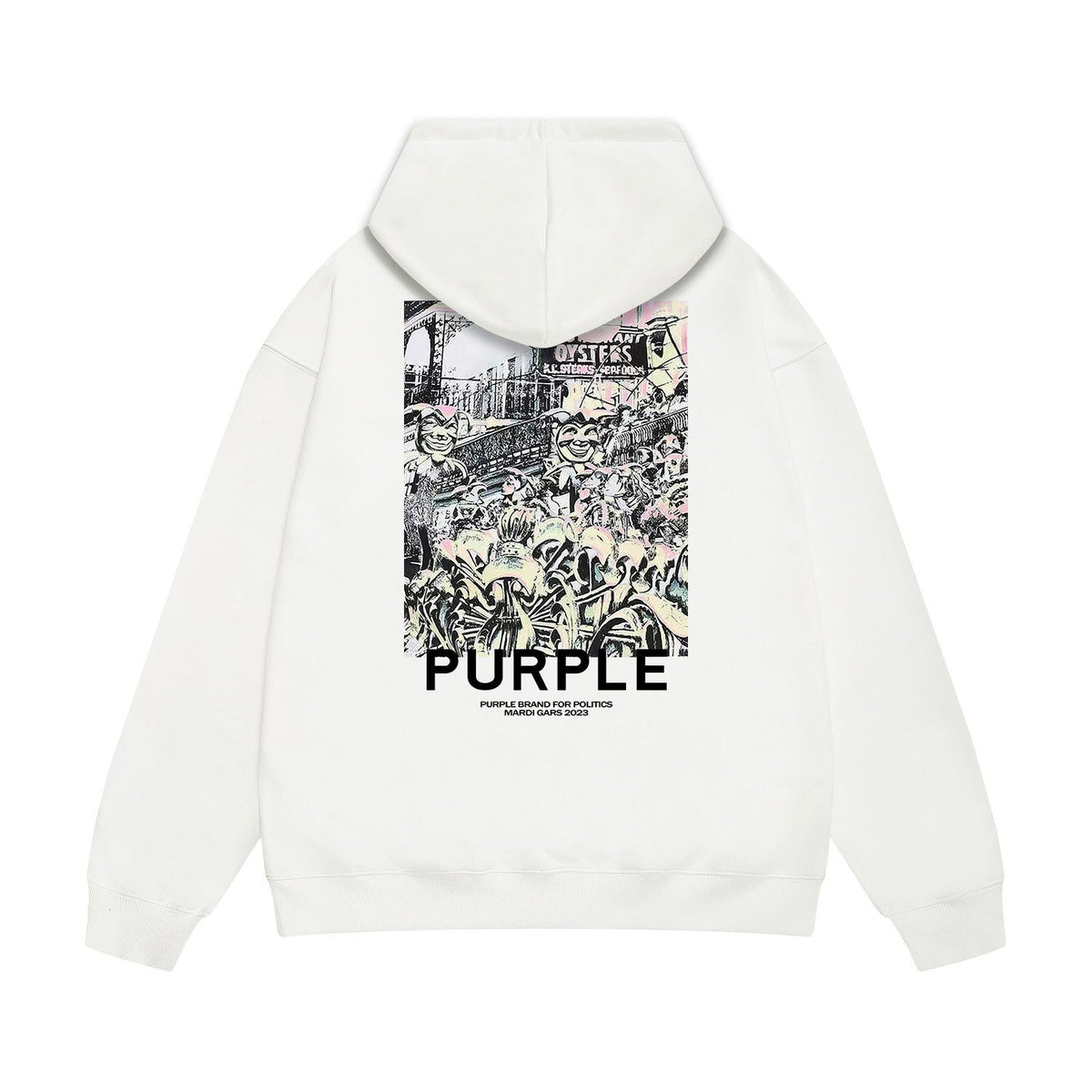 Purple Brand Mardi Gras Politics Hoodie