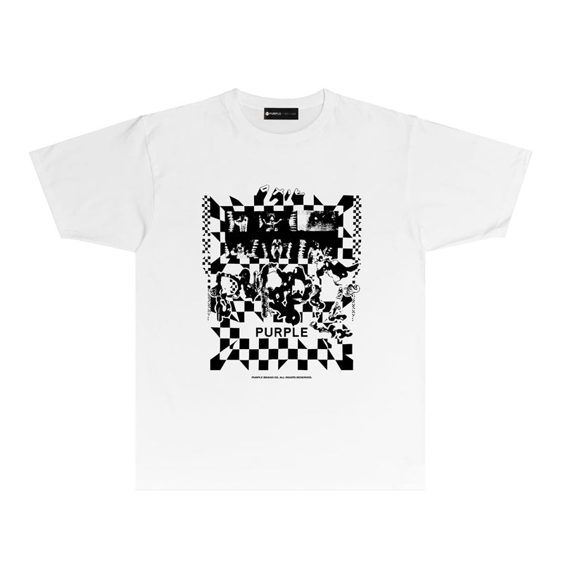 Purple Brand Checkerboard Collage Tee