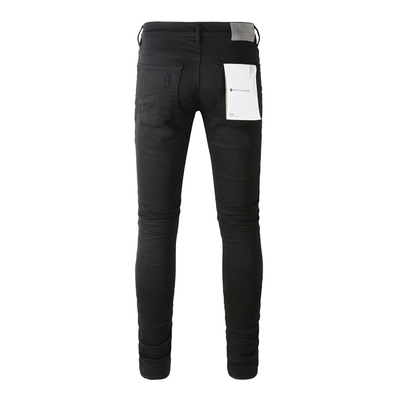 Purple Brand Black Multi-Rip Slim Jeans 9022