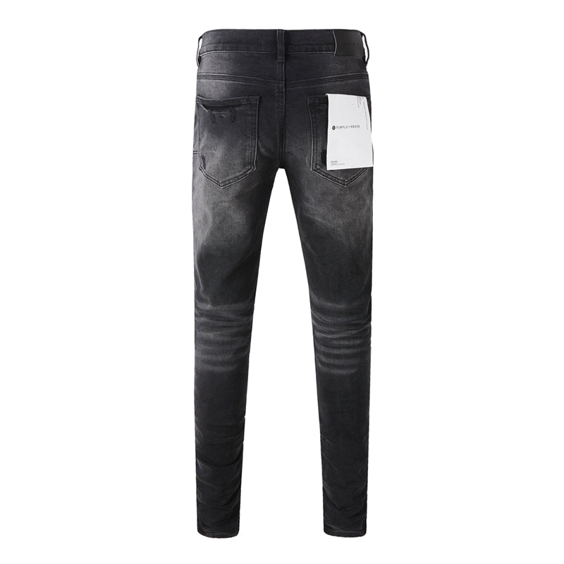 Purple Brand Waxed Dual Knee Blowout Slim Jeans 9029