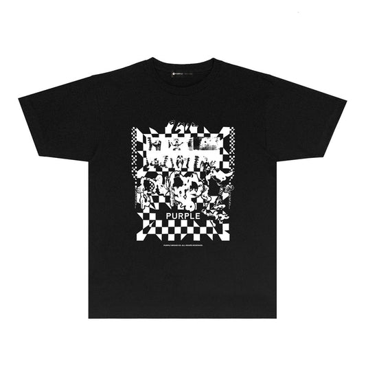 Purple Brand Checkerboard Collage Tee