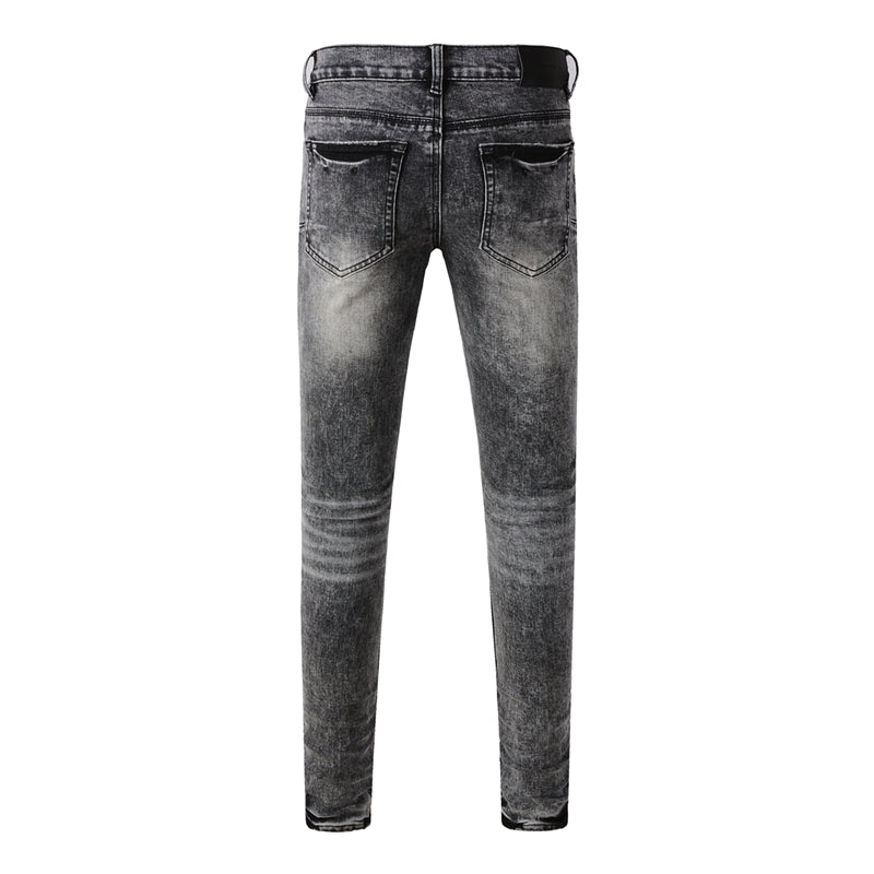 Purple Brand P Logo Slash Cut Slim Jeans 9105